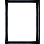 FAW103-3.5" Wood frame with Gold liner Black Finish 