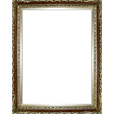 WG-GL862-4",  Wood Frame  Mahagony and Silver  Finish