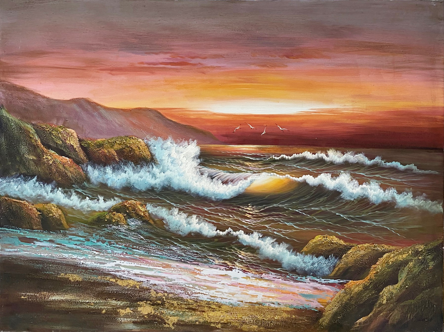 Seascape with Sunset Glow