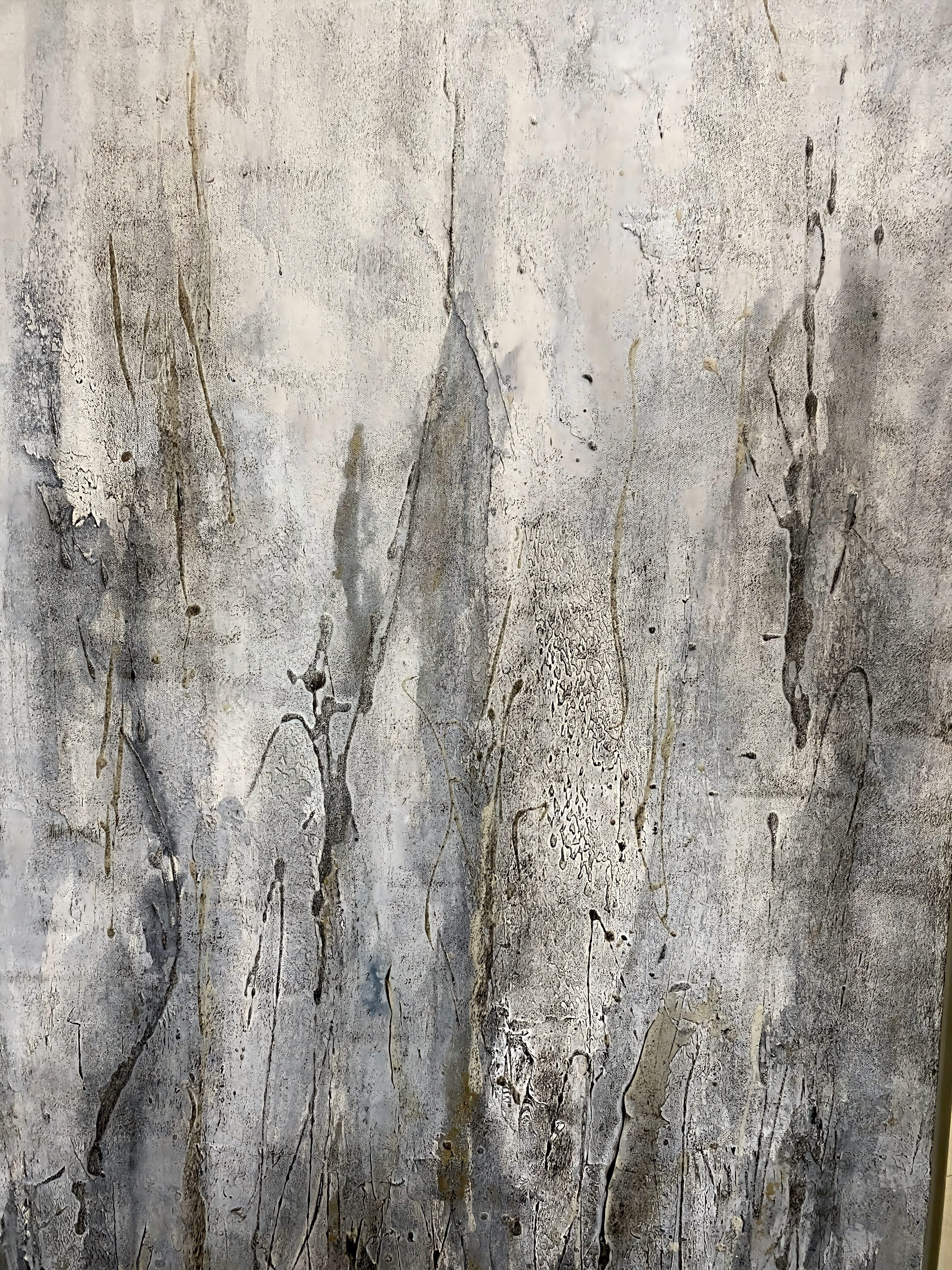 Gray Abstraction with Vertical Textures