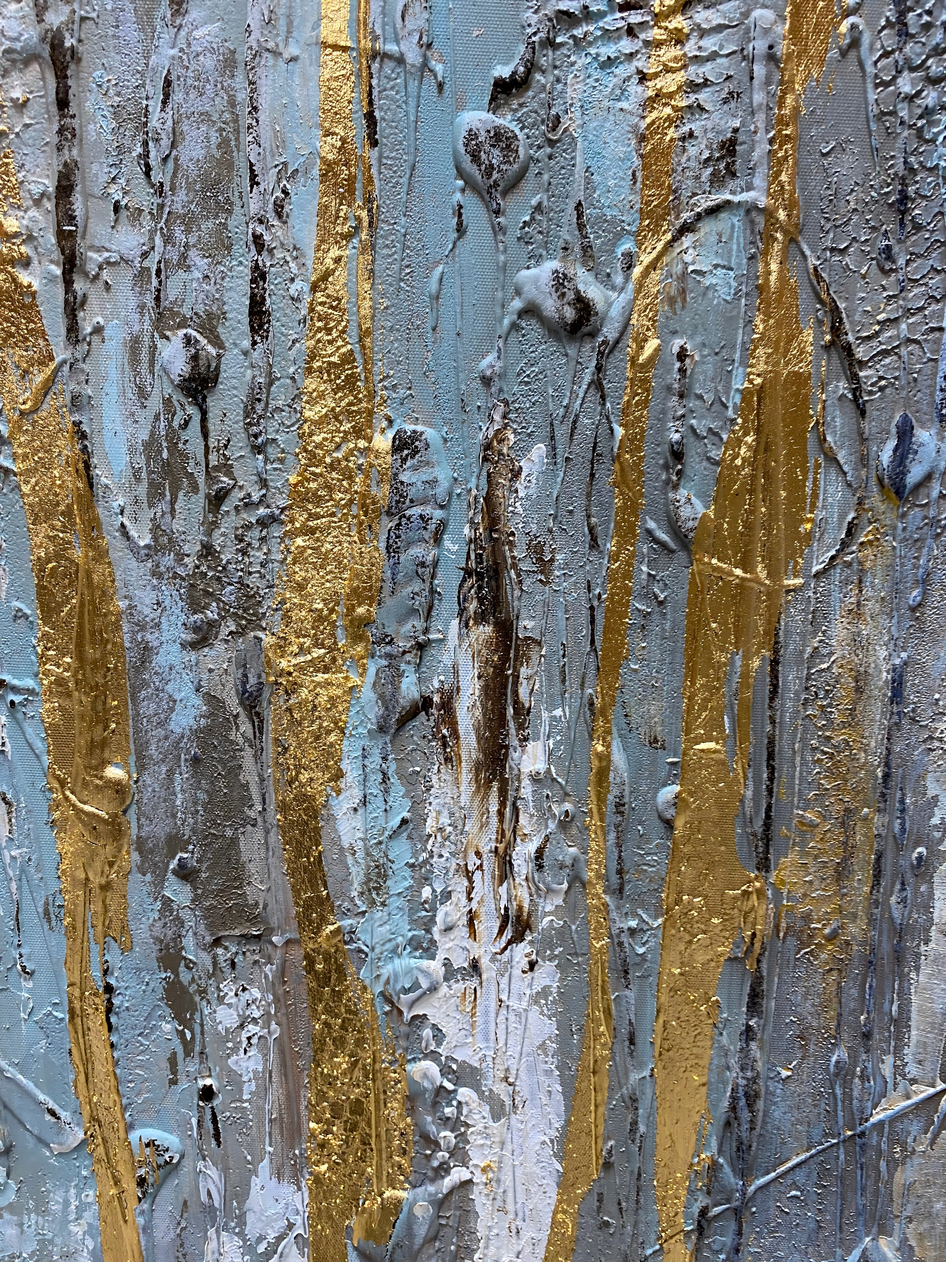 Gold and Gray Abstraction